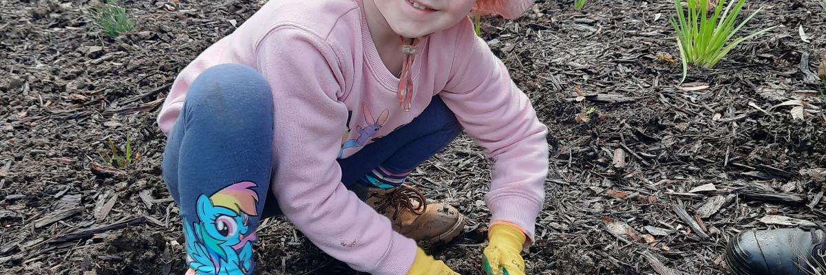 Ella Castle was among the many volunteers to lend a hand at last year’s National  Tree Day planting at Homestead Park in Thornlie. 