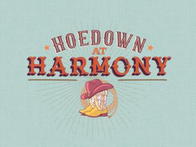 icon saying Hoedown at Harmony with cowboy boot